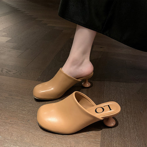 Femme Chunky Heel Slip-On Mules Stilla
