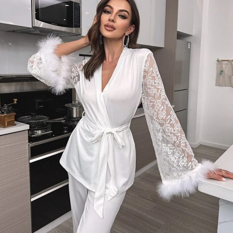 Dame elegant Kimono med spidsærmer Stilla