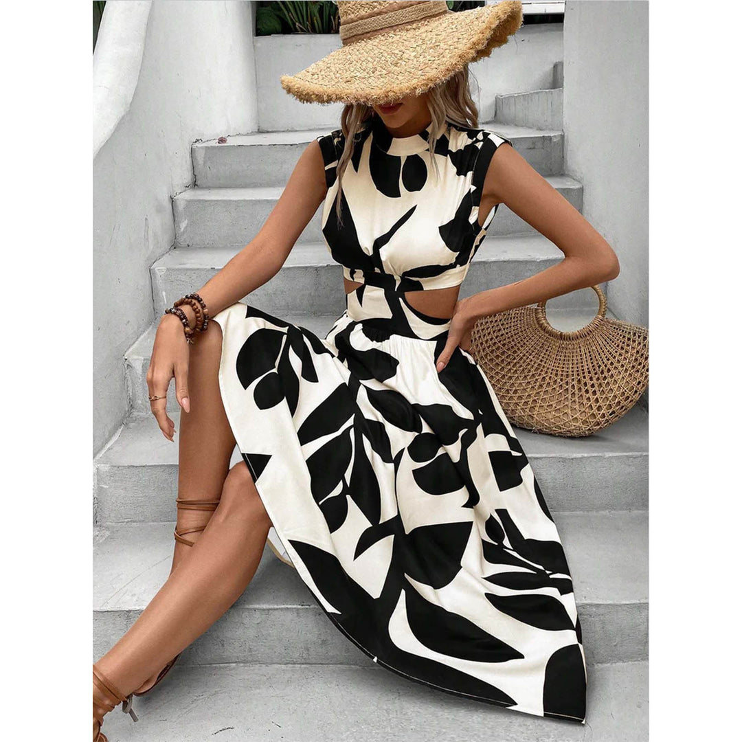 Dame Boho-chic Maxikjole med Cut-Outs Stilla