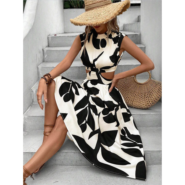 Dame Boho-chic Maxikjole med Cut-Outs Stilla