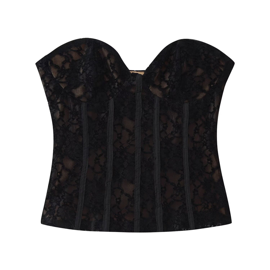Dame Spids-Corsage top med flatterende snit Skovae
