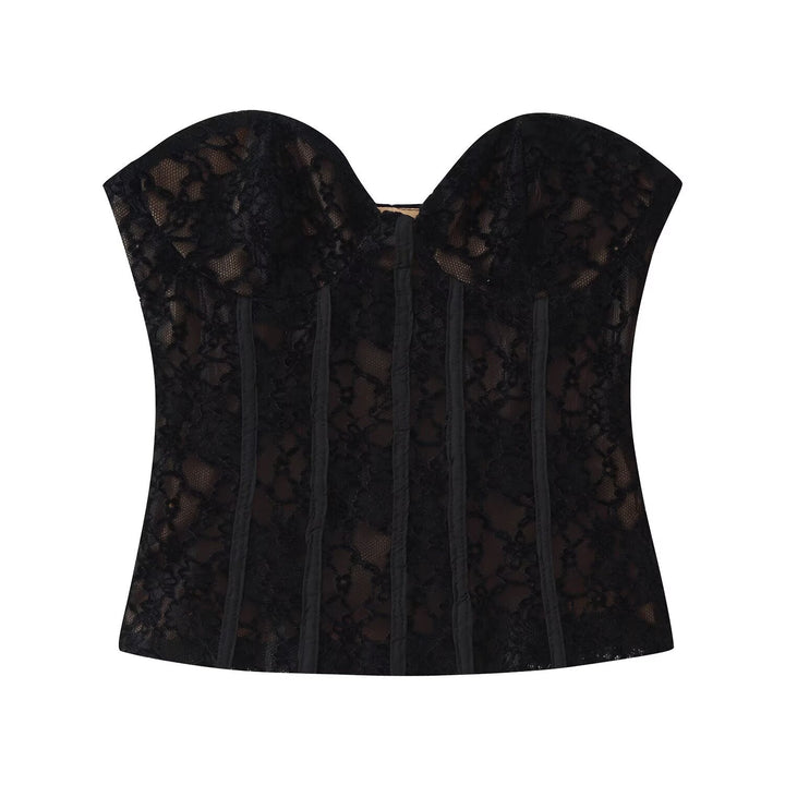 Dame Spids-Corsage top med flatterende snit Skovae