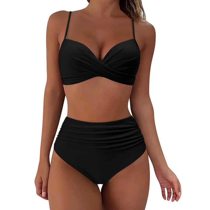 Dame Høj Talje Bikini med Leo-Mønster Skovae