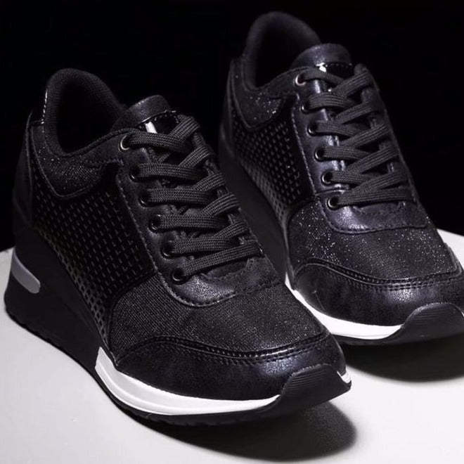 Dame Sneakers med trendy leopardmønster og specielt wedge-design Stilla