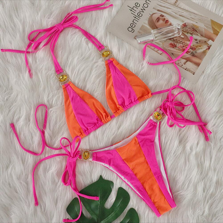 Dame Stilfuld Cut-Out Trekant Bikini Sæt Stilla