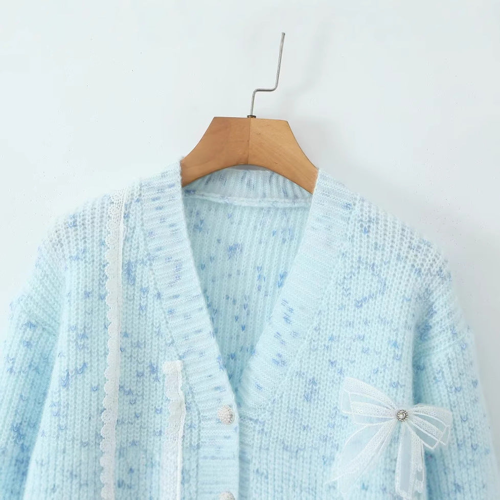 Kvinderne Cozy Cardigan med Delikate Sløjfedetaljer Stilla