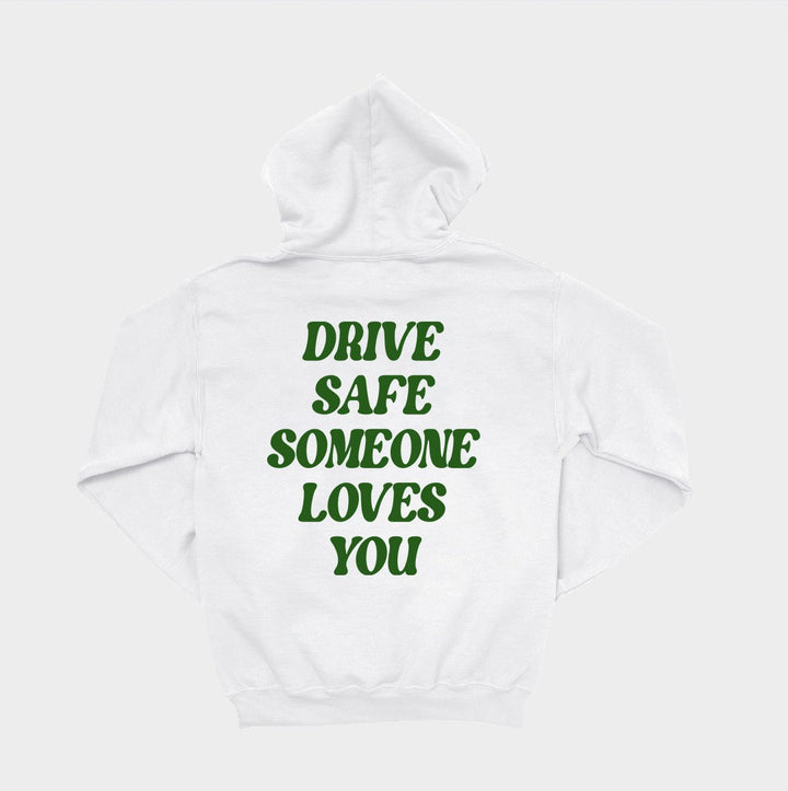 Kvinders hætte sweatshirt med inspirerende tekst og afslappet pasform Skovae
