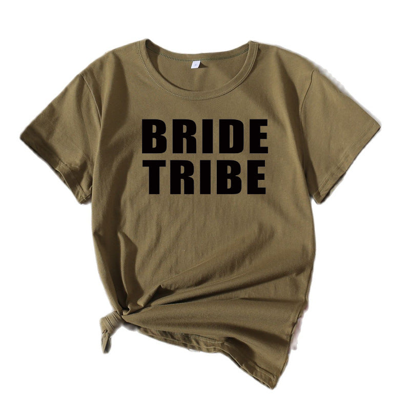 Kvinder Fritid Brudetribe Grafik T-shirt Stilla