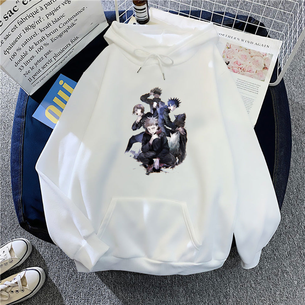 Kvinders hættetrøje med unikt anime design Skovae