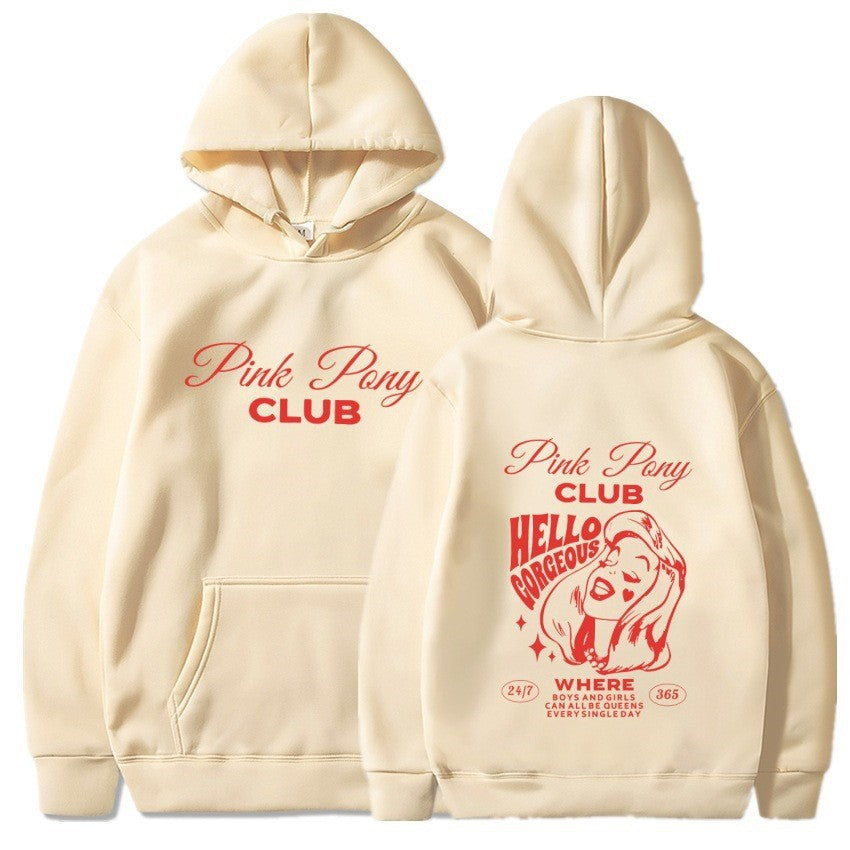 Dame hoodie med kreativ grafisk design Skovae