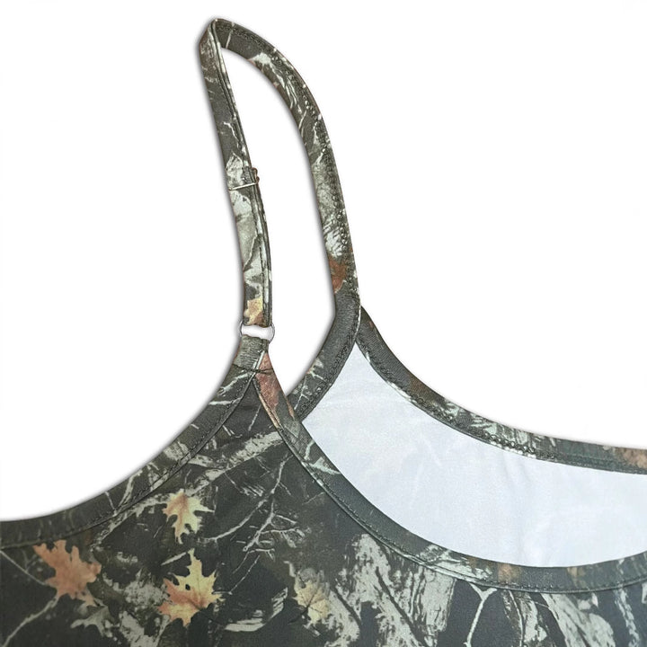 Dame blomstermønster cropped spaghetti top Stilla