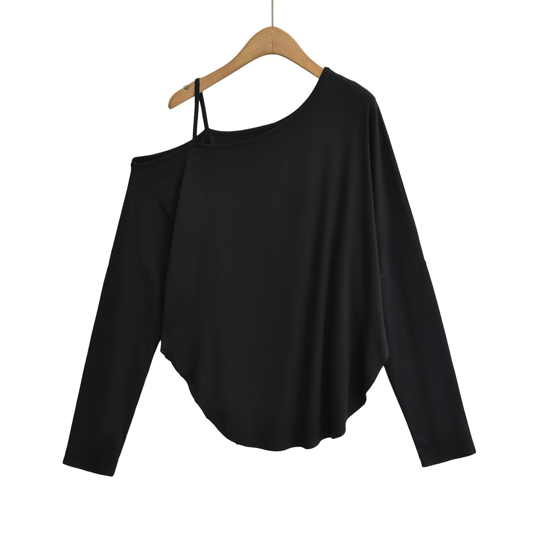Dame afslappet Off-Shoulder langærmet skjorte med mode detaljer og raffineret snit Stilla