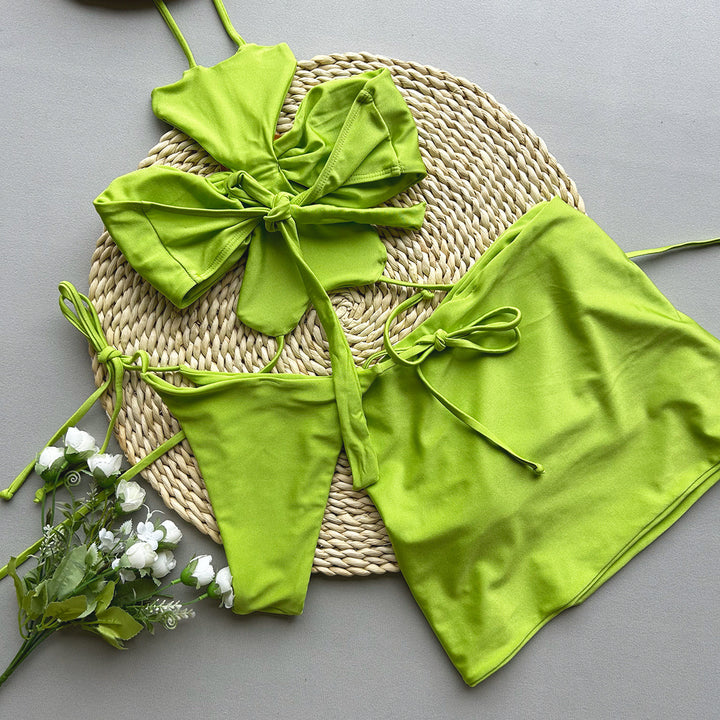 Dame Bikini Sæt med moderigtigt blomsterdesign og flydende overdel Stilla