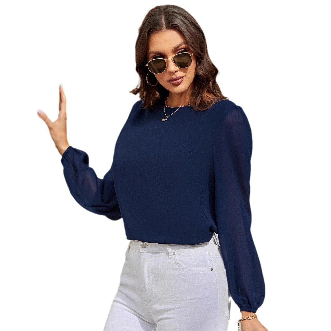 Dame Elegante Blousonærmer Top Stilla