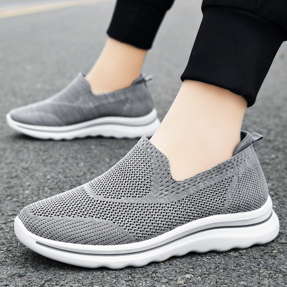 Dame Komfortable Slip-On Sneakers med åndbart netdesign Stilla