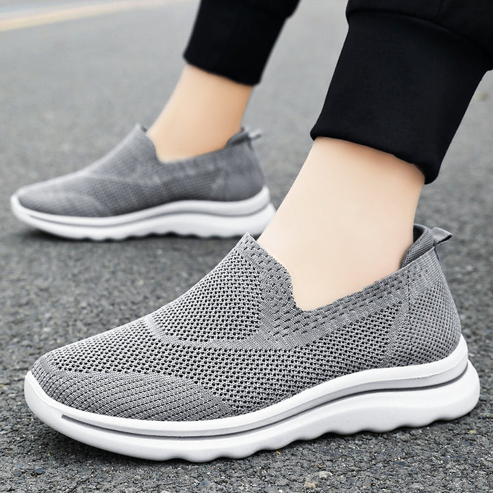 Dame Komfortable Slip-On Sneakers med åndbart netdesign Stilla