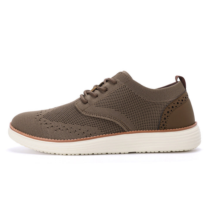 Herrer nan strikket Oxford-sneaker med wingtip-perforering og superlet EVA-sål Skovae