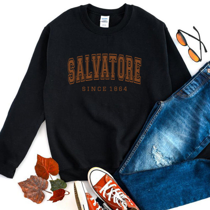 Kvinders sweatshirt med vintage print og komfortabel pasform Skovae