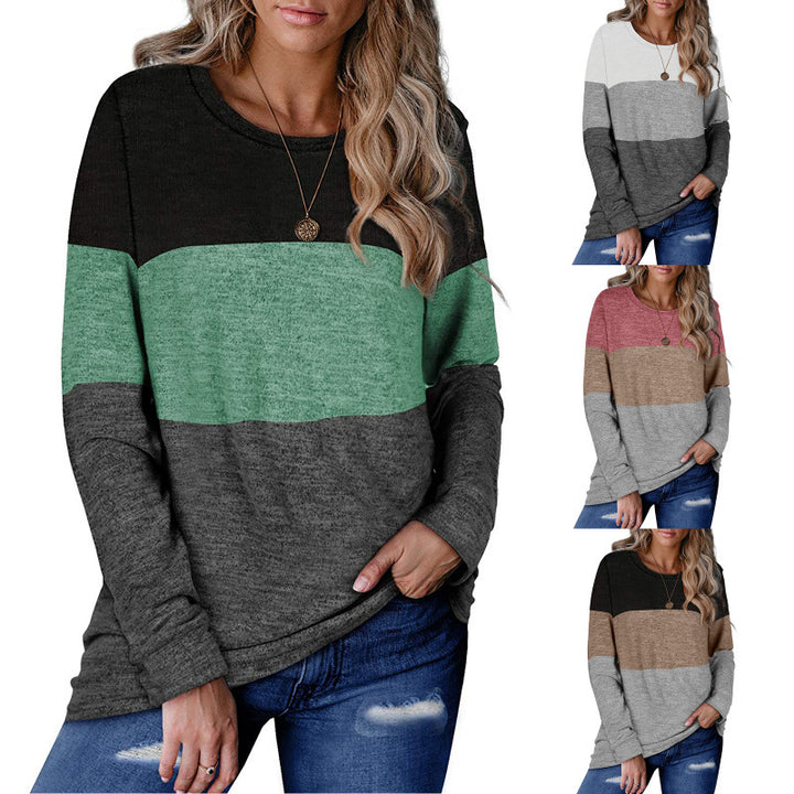 Femme Color Block Langærmet-Trøje Stilla
