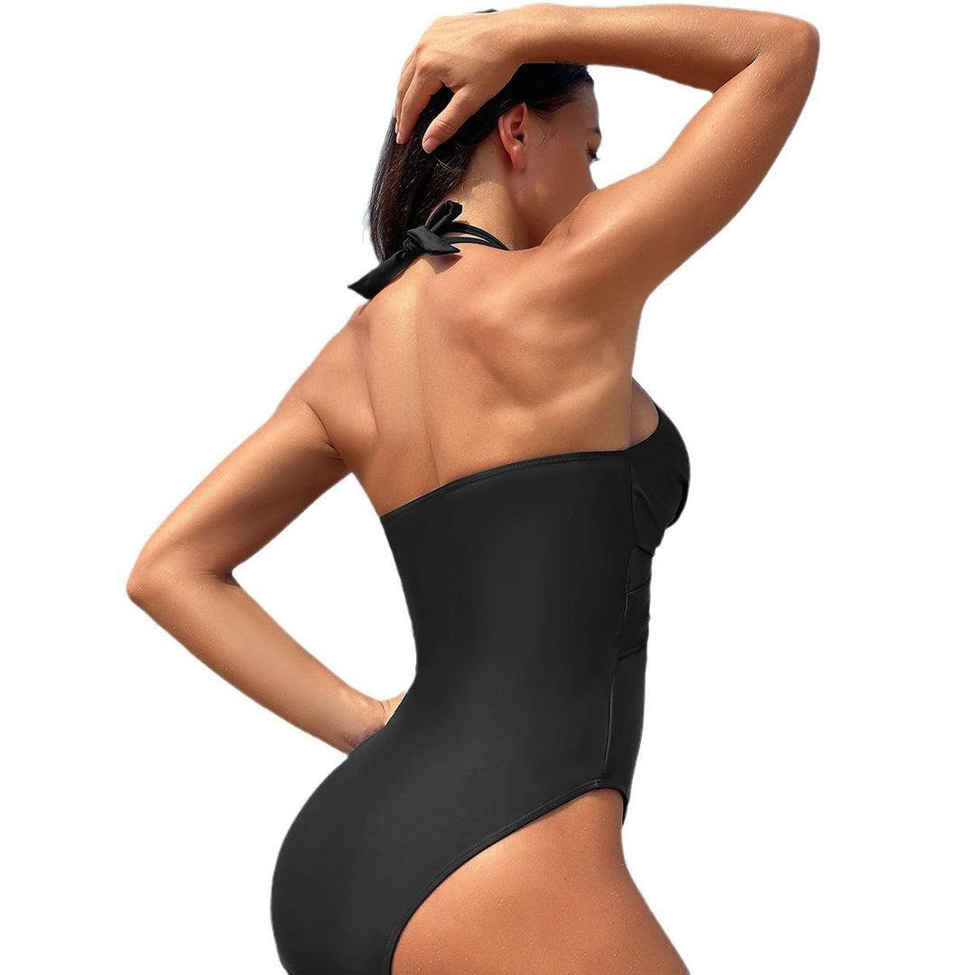 Dame Onepiece Badedragt med stilige Mesh-elementer Skovae
