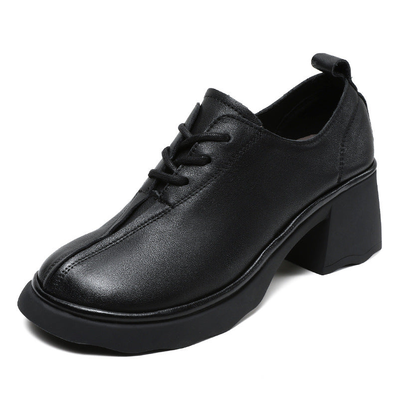 Dame Chunky-hekse-snøre-Oxfords med stilfulde detaljer Stilla