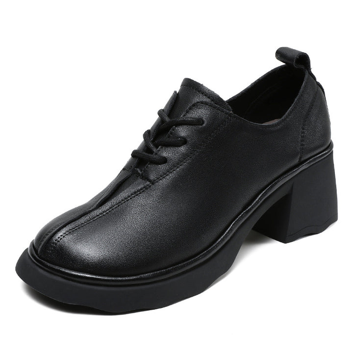 Dame Chunky-hekse-snøre-Oxfords med stilfulde detaljer Stilla