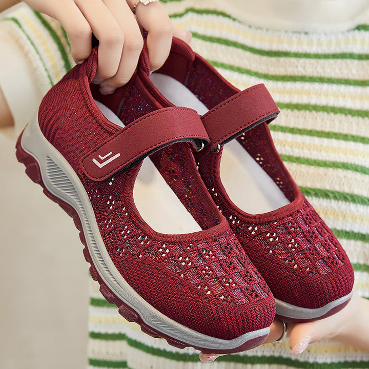 Dame Behagelige Rem-Sneakers med åndbart overmateriale og fleksibel sål Stilla