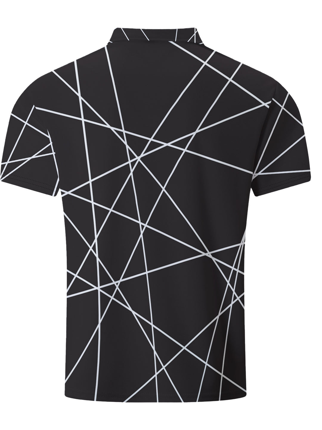 Herrer Poloshirt med moderne geometrisk mønster og komfortabelt strækstof Stilla