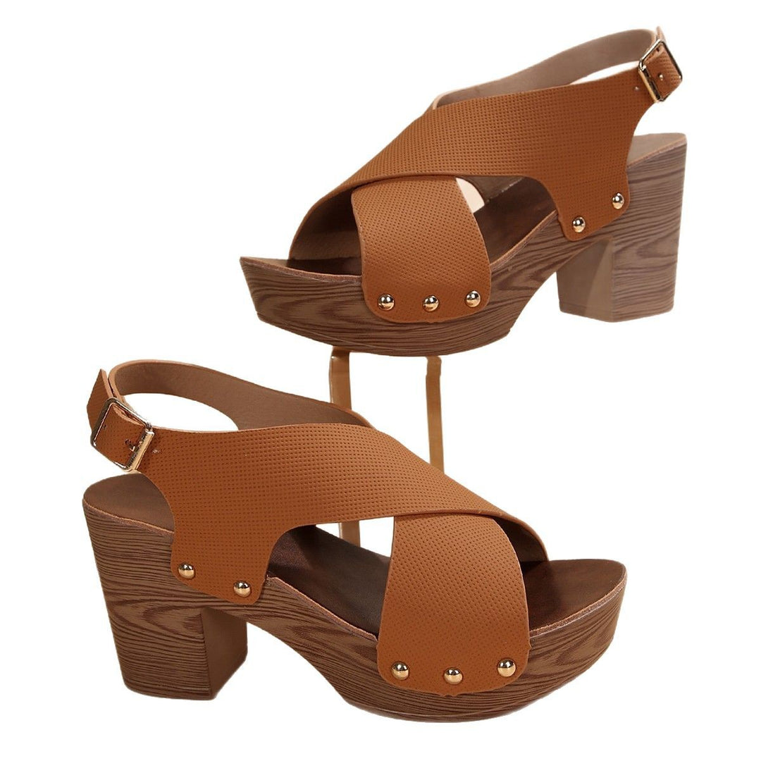 Dame mode Plateau-sandaler med justerbar rem og stabil sål Stilla