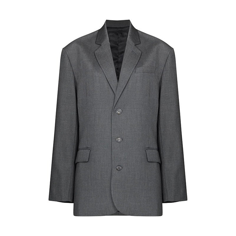 Dame klassisk blazer med moderne snit og to knapstolper Stilla