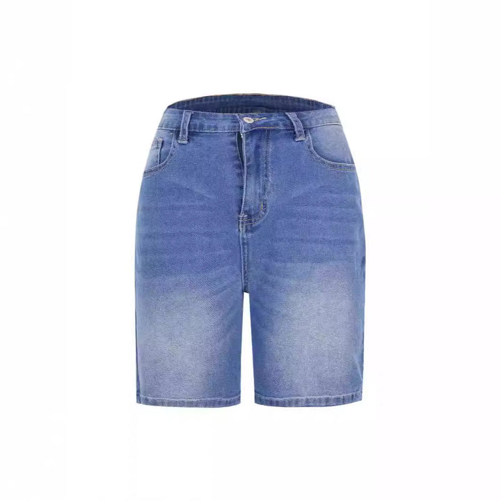 Damer denim shorts med afslappet pasform og afslappede detaljer Skovae