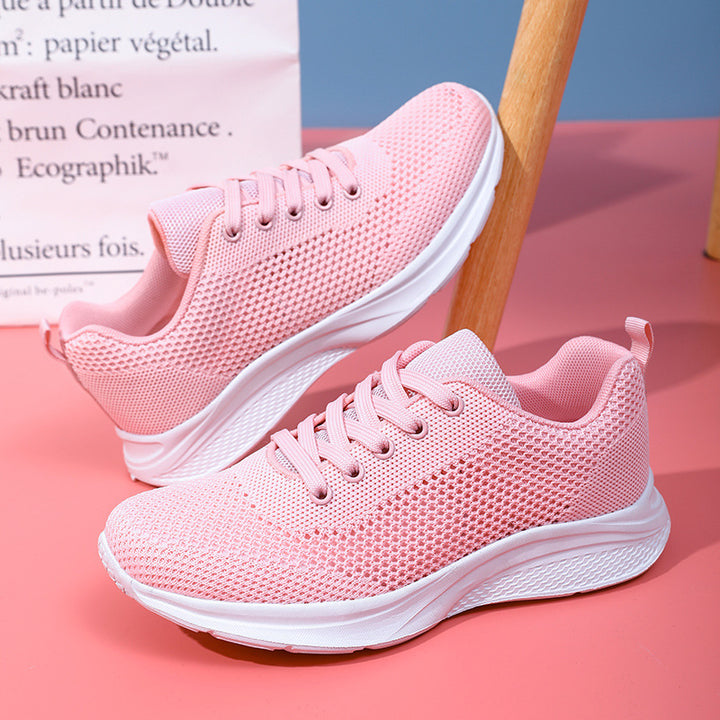 Dame nan let strik-hverdags sneakers med sømløst maske-overmateriale og polstret komfortfodbed Skovae