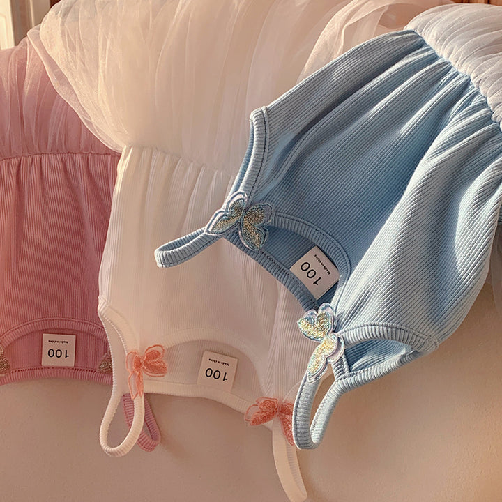 Pige Elegantly Designet Tyll-Festkjole med Dekorative Sommerfugle-Stropper Stilla