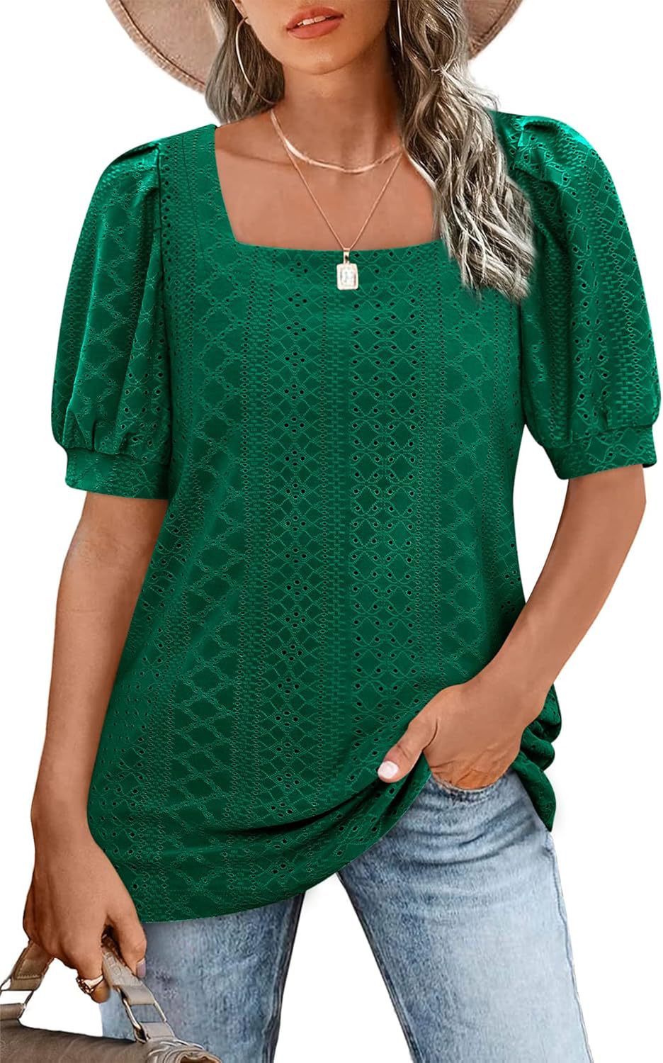 Dame Elegant Puffærmer Bluse Stilla
