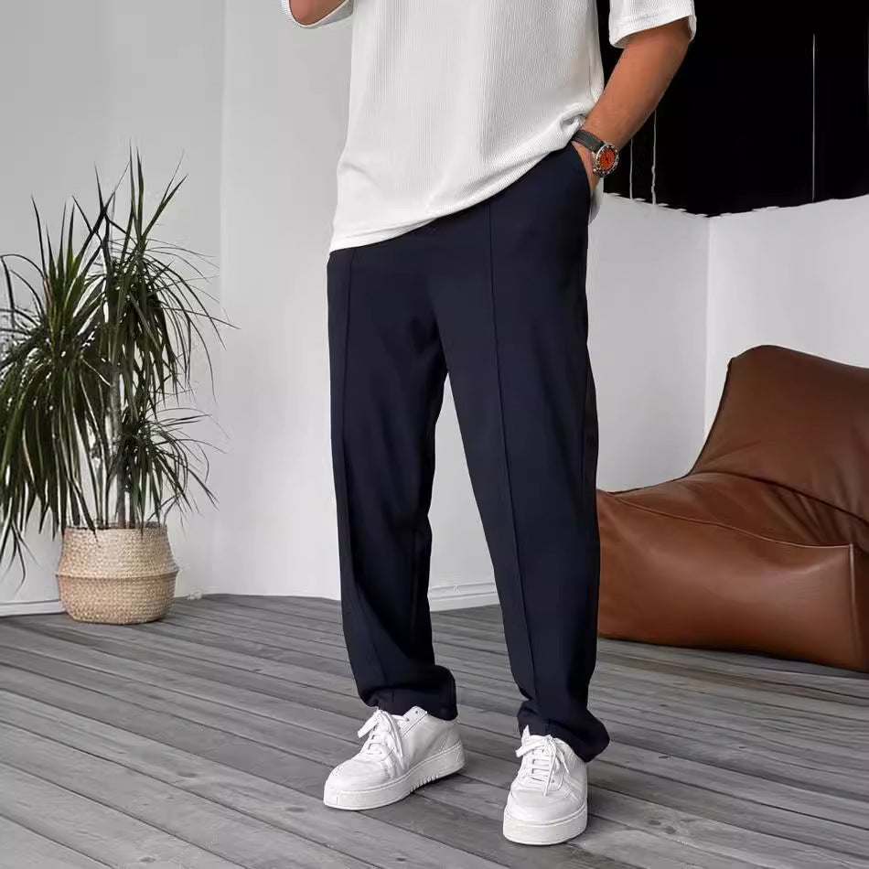 Herrer elegante og komfortable Chino-bukser med folder Stilla