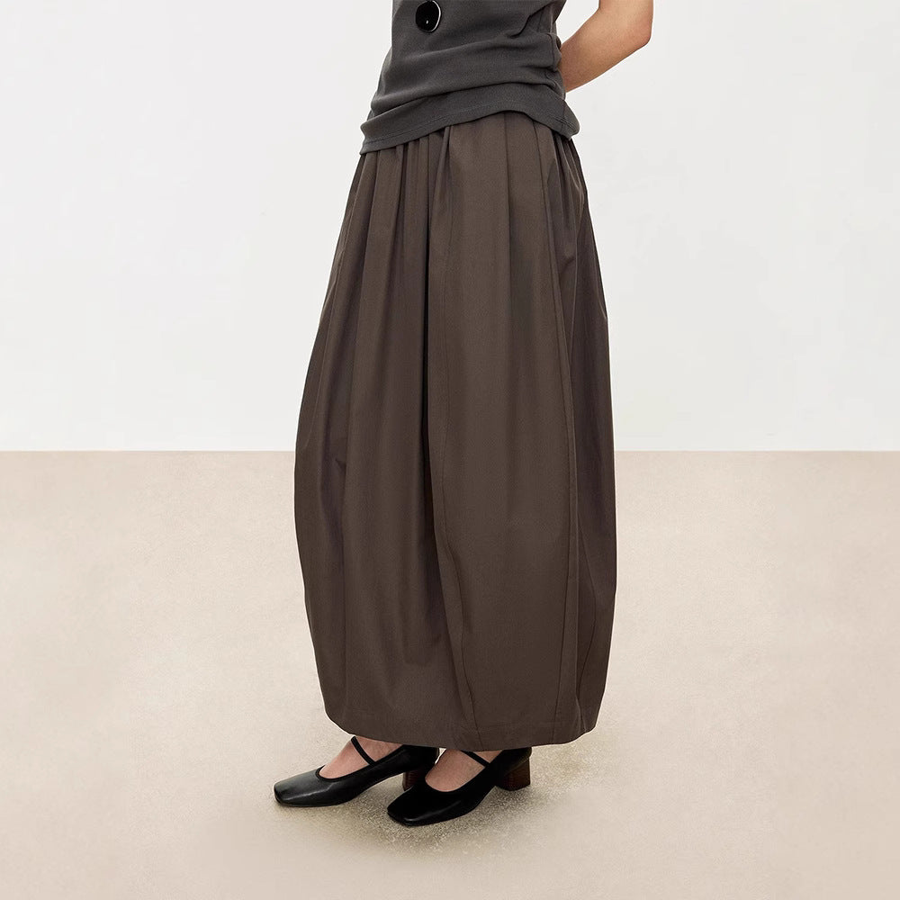 Dame Maxi-nederdel med elastisk talje og elegant fald Stilla