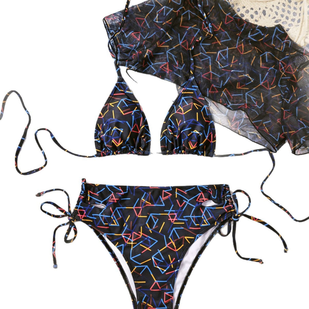 Damer Triangel-Bikini med gennemsigtig overdel Skovae