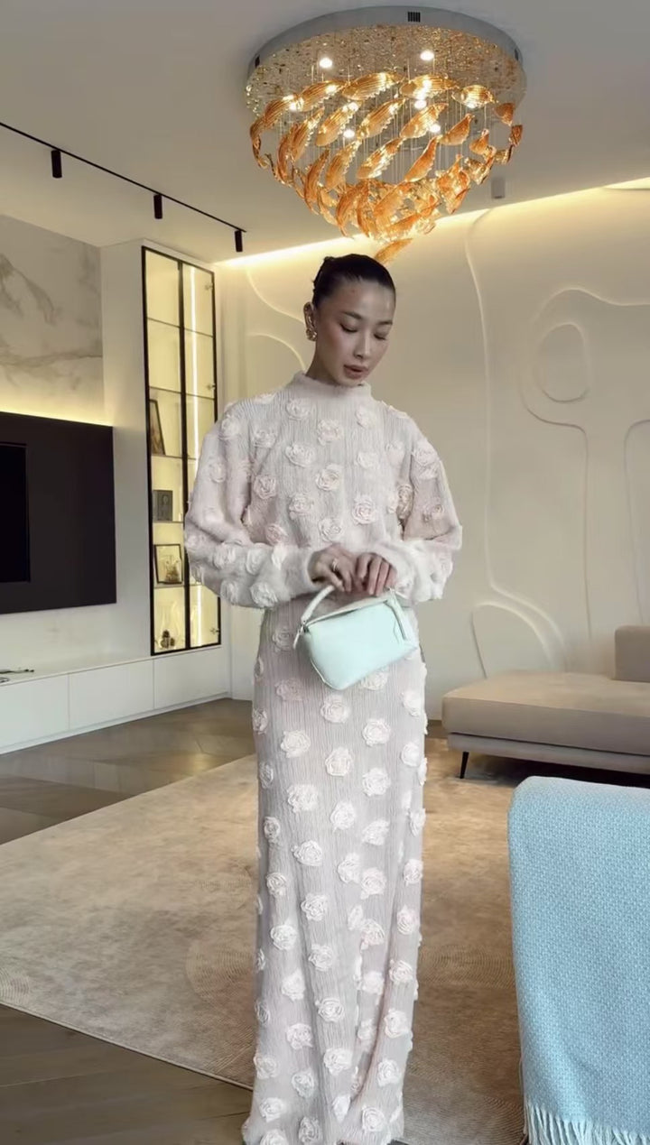 Dame Elegant broderet Maxikjole Skovae