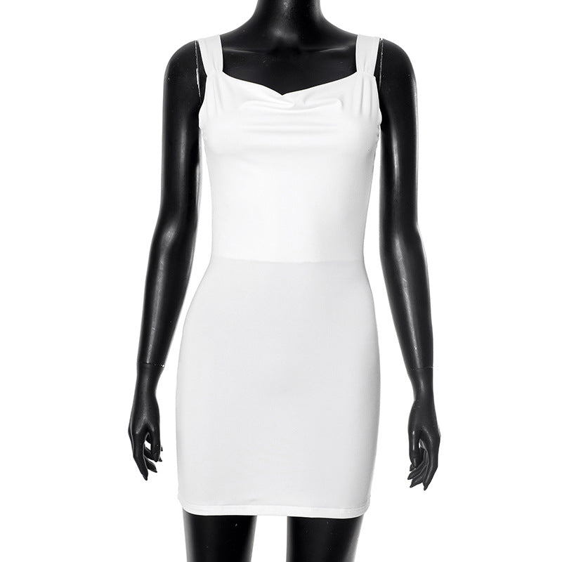 Femme Cowl Neck Bodycon Mini Kjole Stilla