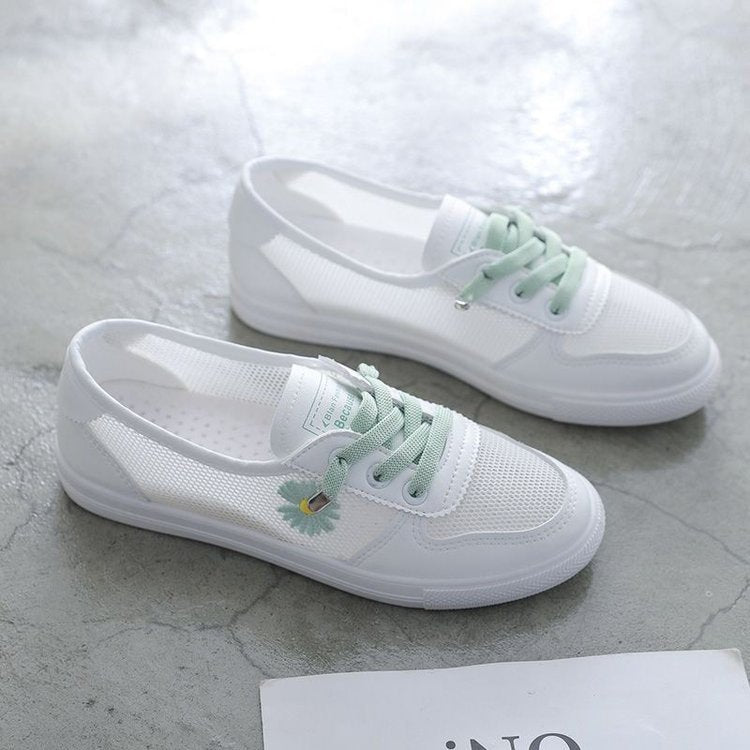Dame Sportsko med åndbart netoverflade og legende blomsterdesign Stilla