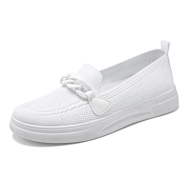Femme Slip-On Fashion Sneakers med kæde-detalje Stilla