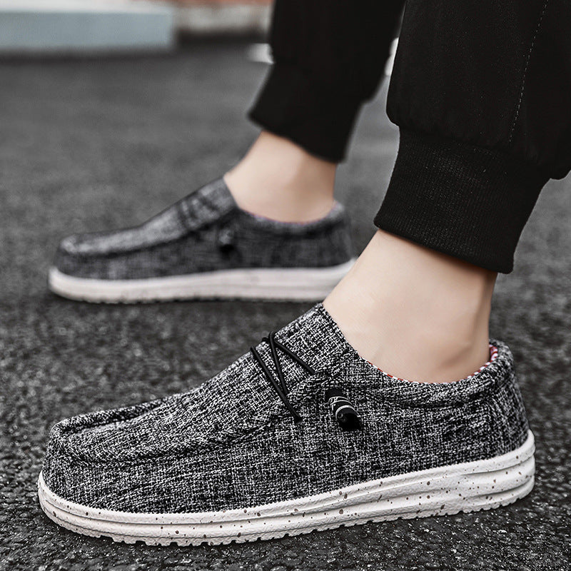 Unisex nan meleret strik-mokkasinsneaker med elastisk snørelukning og dæmpet EVA-såler Skovae