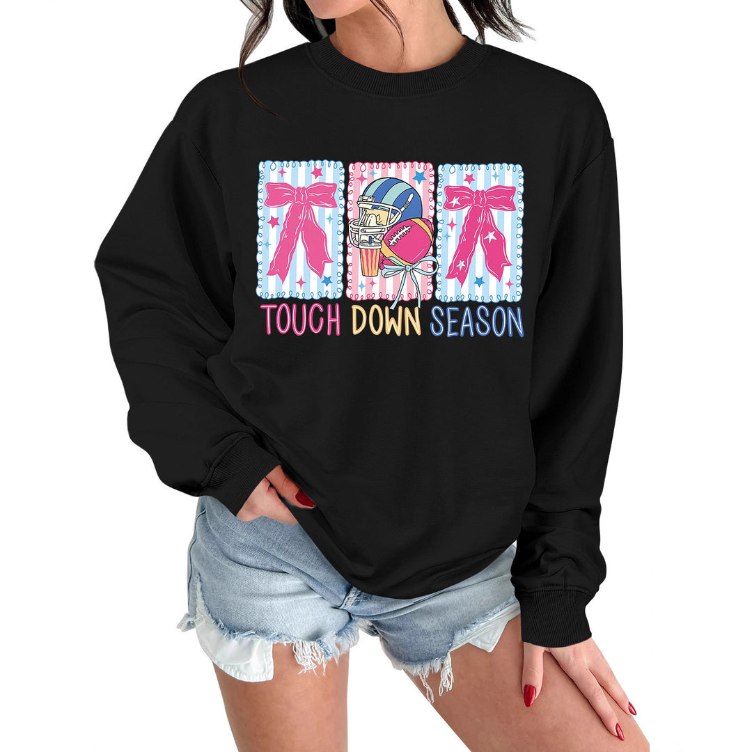 Kvinders sweatshirt med kreativ fodboldmotiv og afslappet snit Stilla
