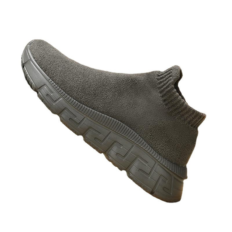 Dame nan hyggelige Sok-Sneaker i teddy-velour med elastisk skaft og stødabsorberende profilsål Skovae