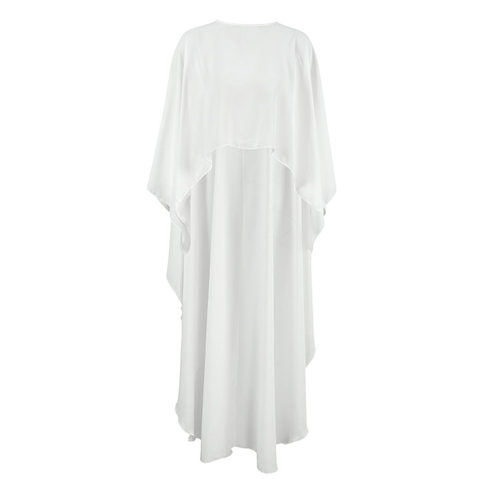 Dame Chiffon-Cape med svingende flæser og elegant snit Stilla