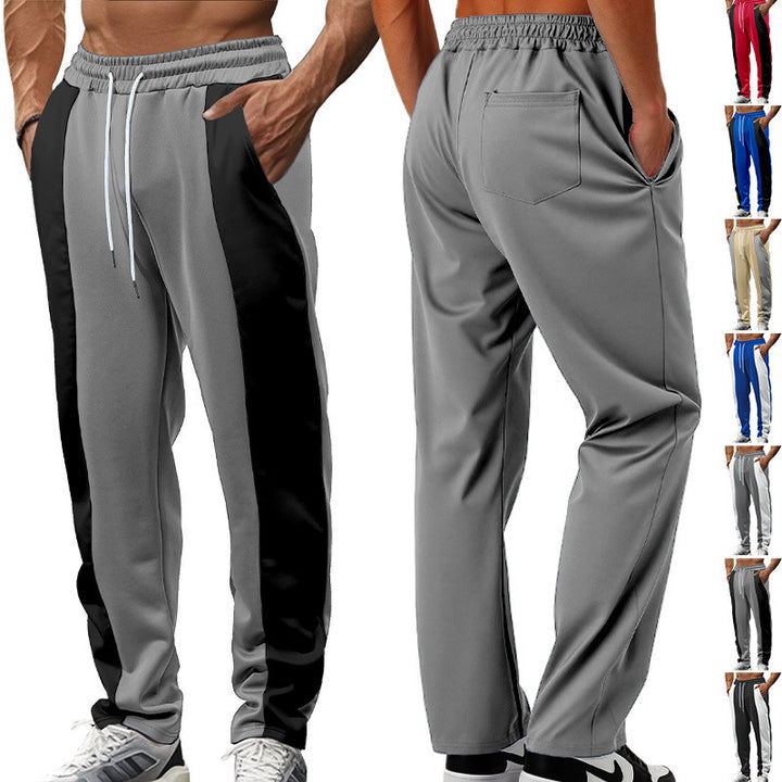 Herrer nan sporty Trackpants med sidelæns kontrastbånd elastisk bund snor og hjorte broderi Skovae
