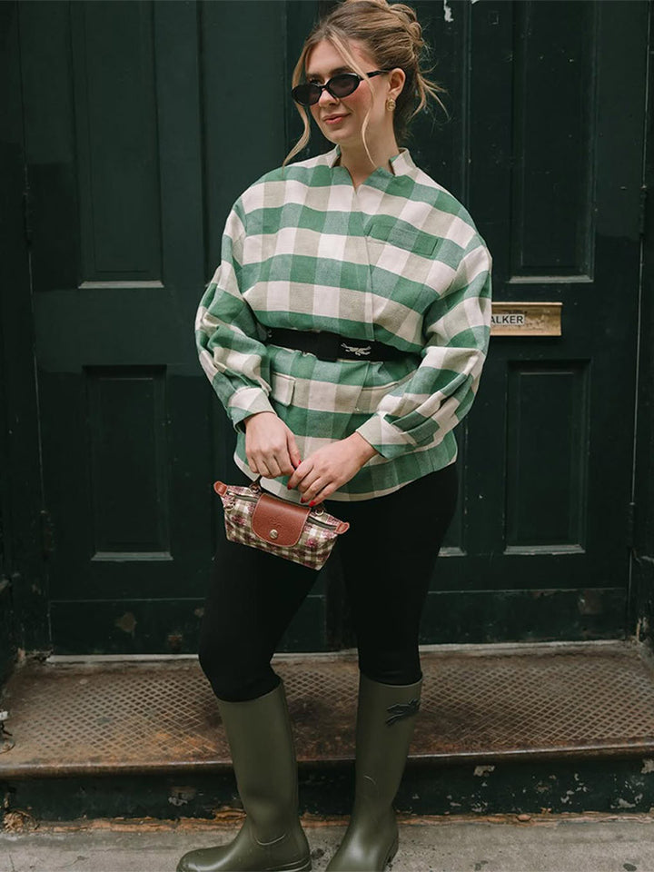 Dame Oversized Rute frakke Stilla