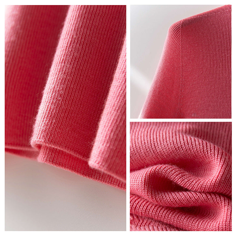 Dame Elegant strikpullover med høj hals og side-slids Stilla
