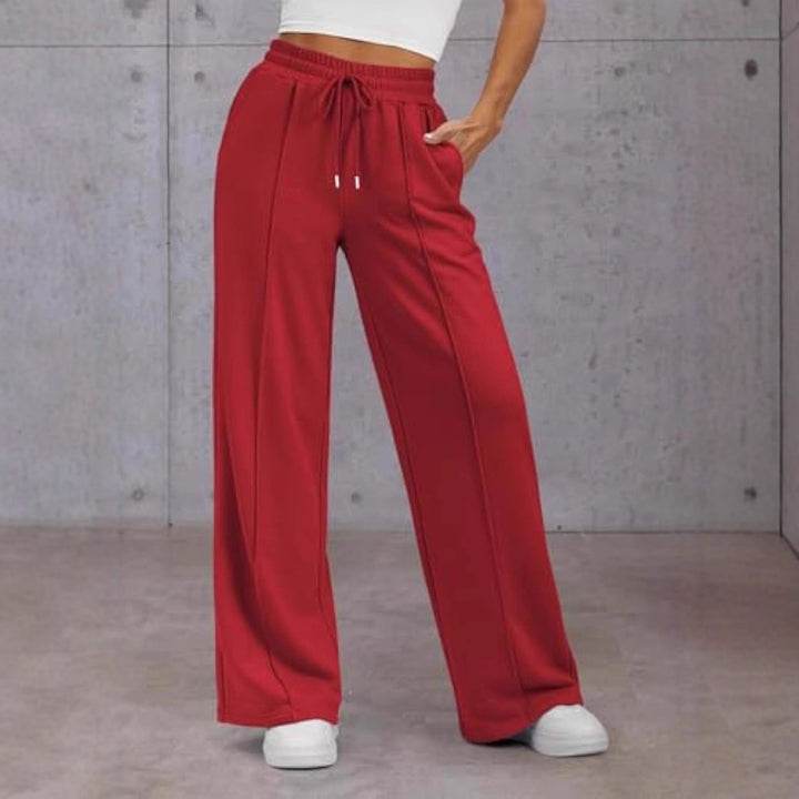 Dame Komfortabel Bred Sweatpants med elastisk talje og praktiske lommer Skovae