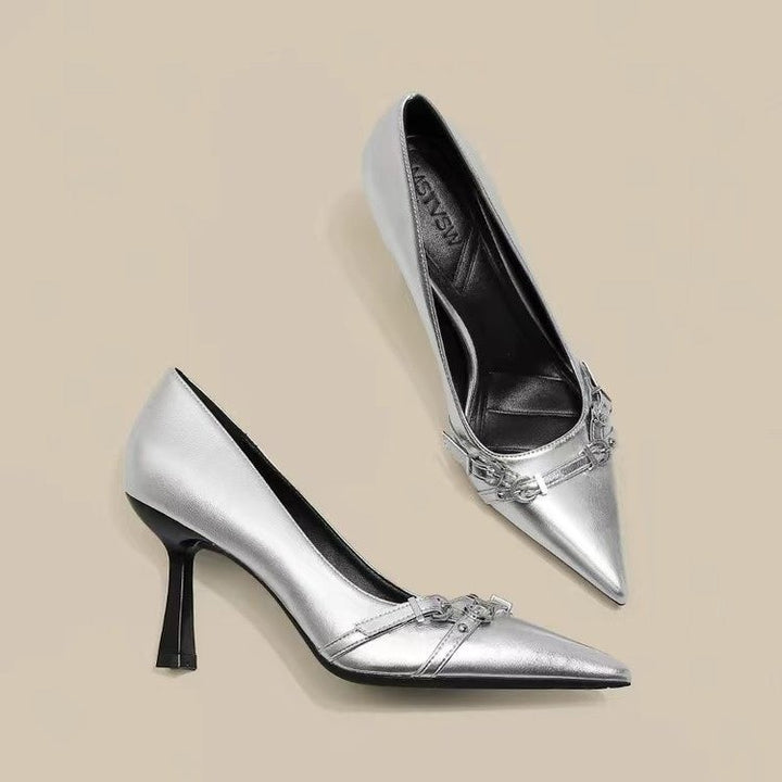 Dame Elegant Spidse Pumps med Spænde-Detail Stilla